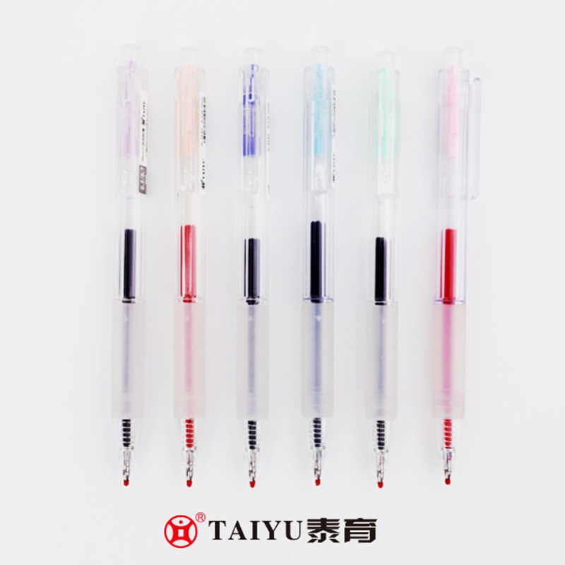 Bolígrafo de gel para uso estudiantil con tapa y bolígrafo de gel con diseño de color macarrón 3192