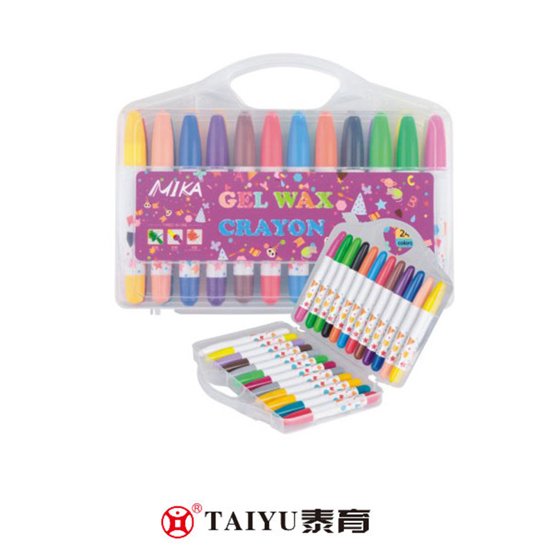 Los Estudiantes Usan Crayón De 24 Colores En Caja De Pp Crayón De Pintura Liso-XC 02